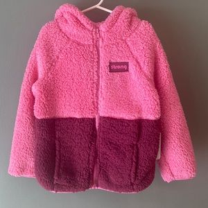 Xersion Teddy Bear Coat Size 6x NWT Pink Spring Hooded